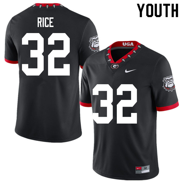 2020 Youth #32 Monty Rice Georgia Bulldogs Mascot 100th Anniversary College Football Jerseys Sale-Bl